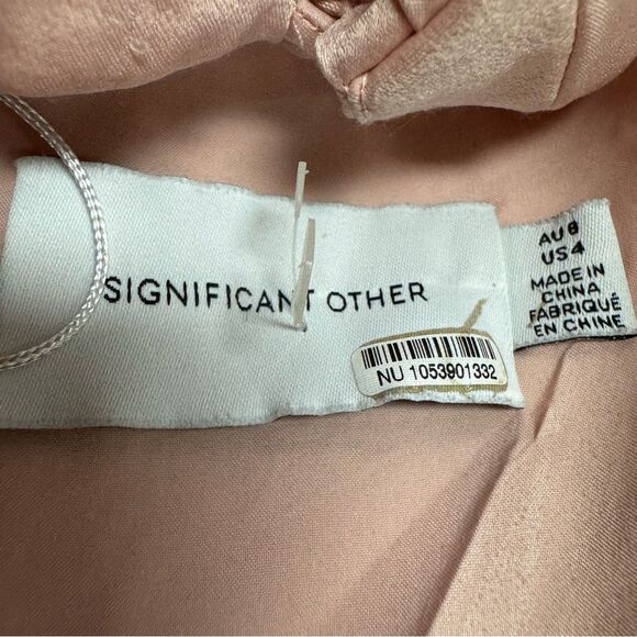 Significant Other Rihanna Asymmetrical One Sleeve Formal Maxi Dress Size 4 - Picture 5 of 6